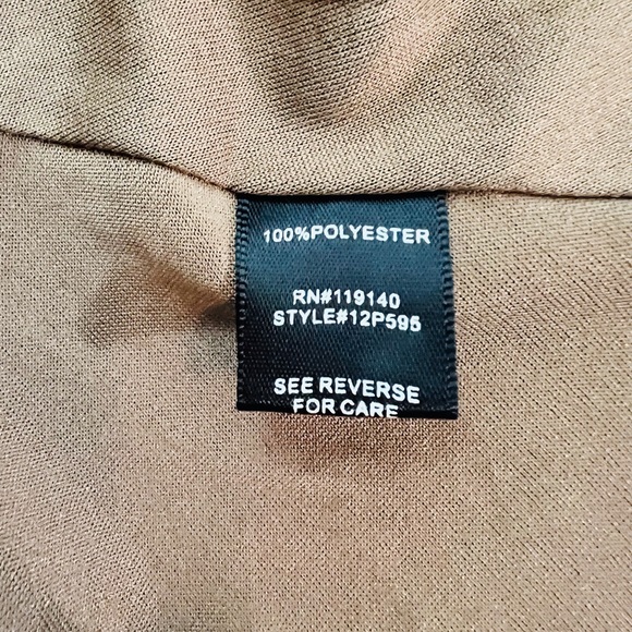 Double Zero Womens A Line Dress Open Pleated Back Bow Brown Size Small - Picture 12 of 13